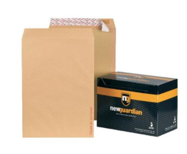 New Guardian Envelopes Heavyweight Board Backed Peel and Seal Manilla C3 